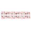 Press-On Nails Floral Design Easy Apply & Long-Lasting