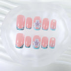 Press-On Nails Floral Design Full-Cover & Multiple Sizes