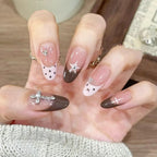 Press-On Nails Floral Design Full-Cover Multiple Sizes
