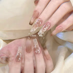 Press-On Nails Floral Design Full-Cover Multiple Sizes