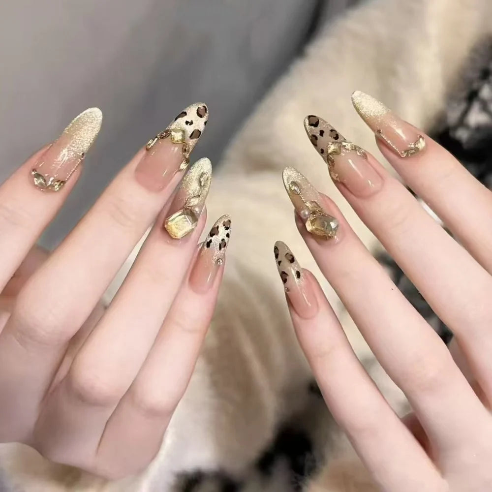 Press-On Nails Floral Design Full-Cover Multiple Sizes