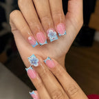 Press-On Nails Floral Design Full-Cover & Multiple Sizes