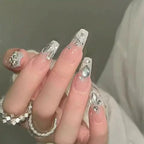 Press-On Nails Floral Design Full-Cover Multiple Sizes