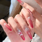 Press-On Nails Floral Design Full-Cover Multiple Sizes
