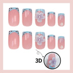 Press-On Nails Floral Design Full-Cover & Multiple Sizes