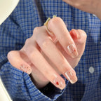 Press-On Nails Floral Design Full-Cover Multiple Sizes