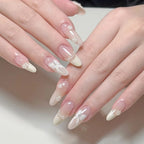 Press-On Nails Floral Design Full-Cover Multiple Sizes