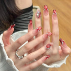 Press-On Nails Floral Design Full-Cover Multiple Sizes