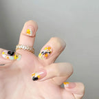 Press-On Nails Floral Design Full-Cover Multiple Sizes