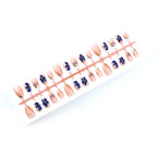 Press-On Nails Floral Design Glossy Finish Peel-And-Stick