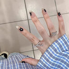 Press-On Nails Floral Design Glue-Free Instant Manicure