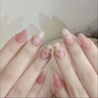 Press-On Nails Floral Design Glue-Free Instant Manicure