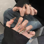 Press-On Nails Floral Design Glue-Free Instant Manicure
