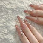 Press-On Nails Floral Design Glue-Free Instant Manicure