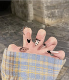 Press-On Nails Floral Design Glue-Free Instant Manicure