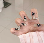 Press-On Nails Floral Design Glue-Free Instant Manicure