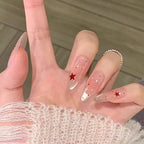 Press-On Nails Floral Design Glue-Free Instant Manicure