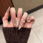 Press-On Nails Floral Design Glue-Free Instant Manicure