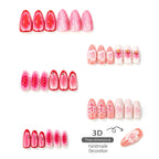 Press-On Nails Floral Design Glue-Free & Lightweight