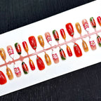 Press-On Nails Floral Design Glue-Free & Long-Lasting