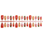 Press-On Nails Floral Design Glue-Free & Long-Lasting