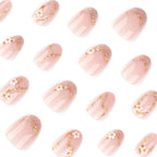 Press-On Nails Floral Design High-Gloss Easy Application