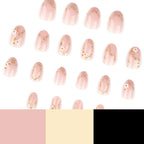 Press-On Nails Floral Design High-Gloss Easy Application