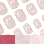 Press-On Nails Floral Design Long-Lasting 24 Pieces