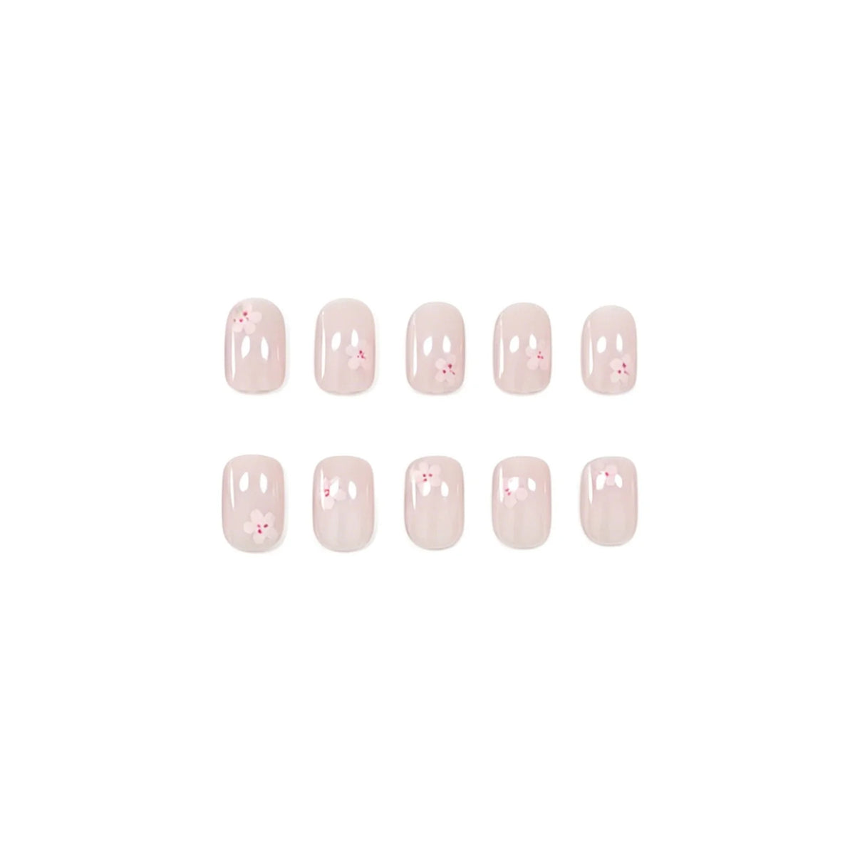 Press-On Nails Floral Design Long-Lasting 24 Pieces