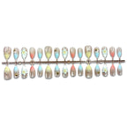 Press-On Nails Floral Design Long-Lasting Multiple Sizes