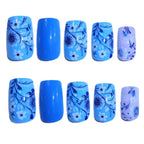 Press-On Nails Floral Design & Multiple Sizes