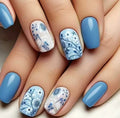 Press-On Nails Floral Design & Multiple Sizes