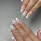 Press-On Nails Floral Design No Glue & Reusable