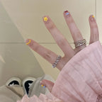 Press-On Nails Floral Design Peel And Press Multiple Sizes