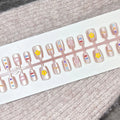 Press-On Nails Floral Design Peel And Press Multiple Sizes