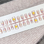 Press-On Nails Floral Design Peel And Press Multiple Sizes