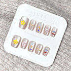 Press-On Nails Floral Design Peel And Press Multiple Sizes
