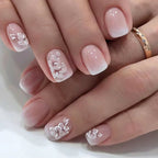 Press-On Nails Floral Design Peel-And-Stick