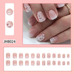 Press-On Nails Floral Design Peel-And-Stick