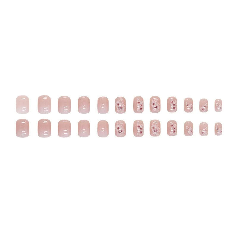 Press-On Nails Floral Design Peel-And-Stick