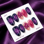 Press-On Nails Floral Design Peel And Stick Durable Acrylic