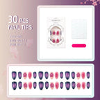 Press-On Nails Floral Design Peel And Stick Durable Acrylic
