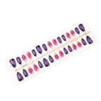 Press-On Nails Floral Design Peel And Stick Durable Acrylic