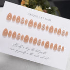 Press-On Nails Floral Design Peel-And-Stick Long-Lasting Wear