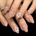 Press-On Nails Floral Design Peel-And-Stick Long-Lasting Wear