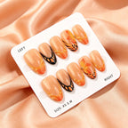 Press-On Nails Floral Design Peel-And-Stick & Reusable