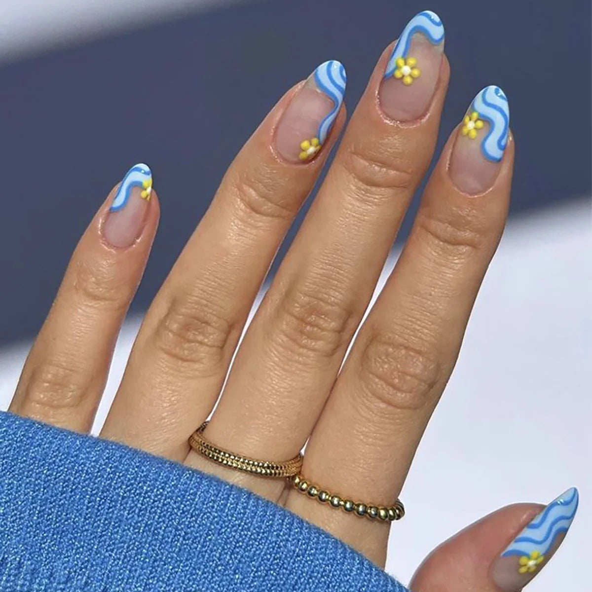 Press-On Nails Floral Design Peel & Press Comfortable Fit