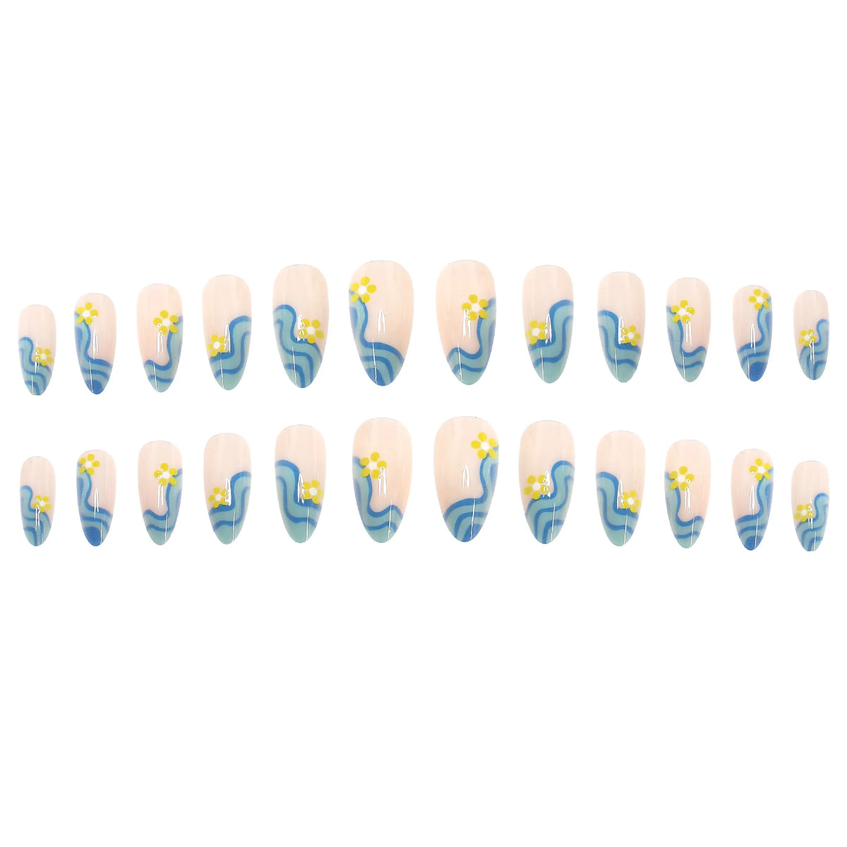 Press-On Nails Floral Design Peel & Press Comfortable Fit