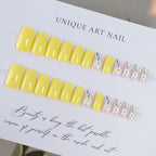 Press-On Nails Floral Design Peel & Stick Glossy Finish