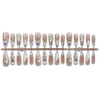 Press-On Nails Floral Design Peel & Stick Long-Lasting